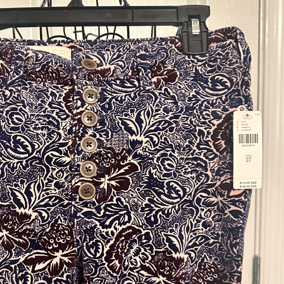 Pilcro High Rise Skinny Button-fly Corduroy Ankle Pant NWT Sz 27 - Picture 2 of 11